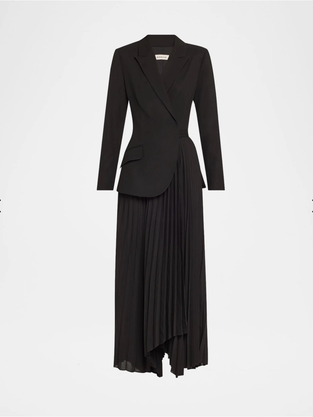 SIMKHAI Ambretta Black Pleated Skirt Blazer Dress size 12 - Picture 3 of 3